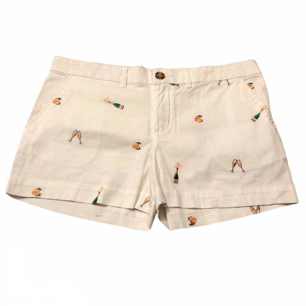 chubbies Cream Embroidered Champagne & Orange Print Women's Shorts